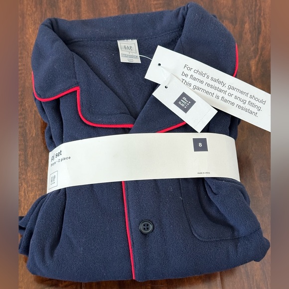 Gap Kids Fleece Pajama Set - Boys - Blue Size 8 - Picture 1 of 7